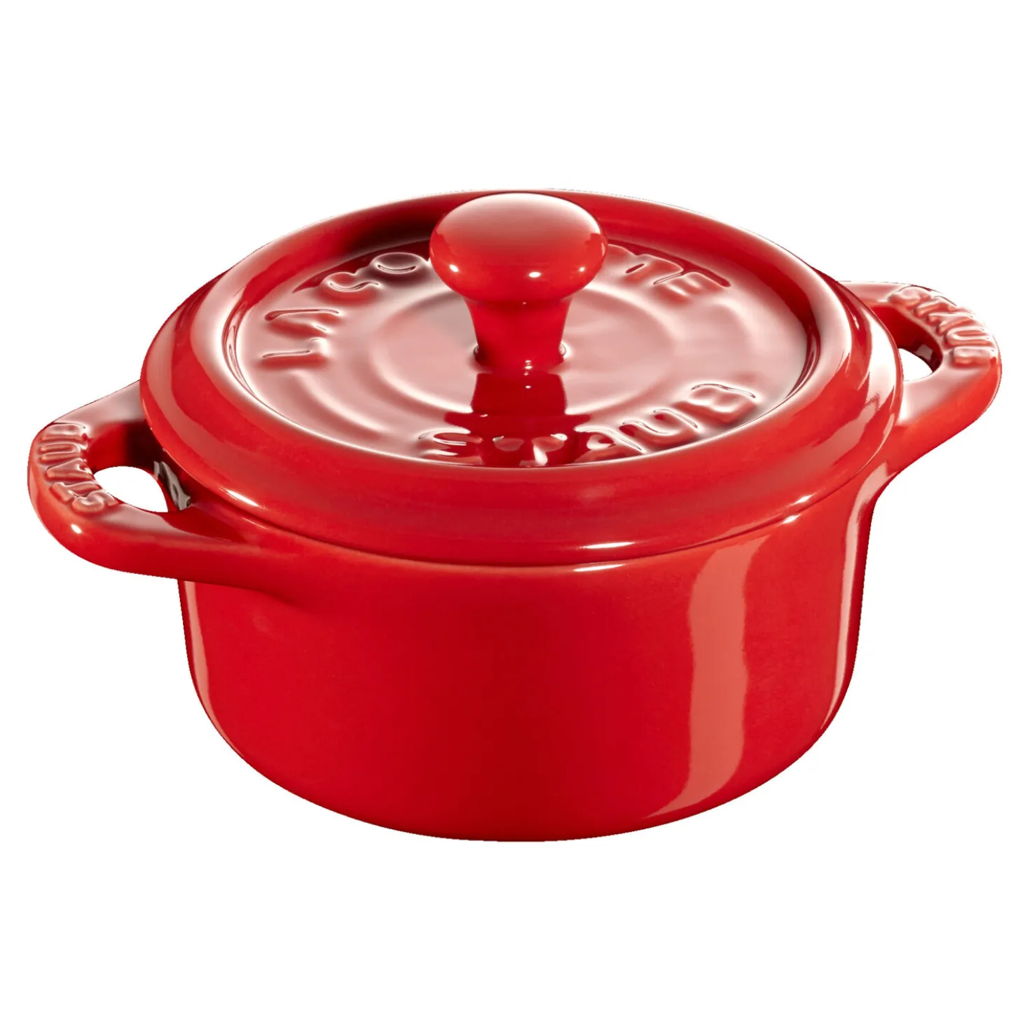 Mini Cocotte 10 cm, Rond(e), Cerise, Céramique