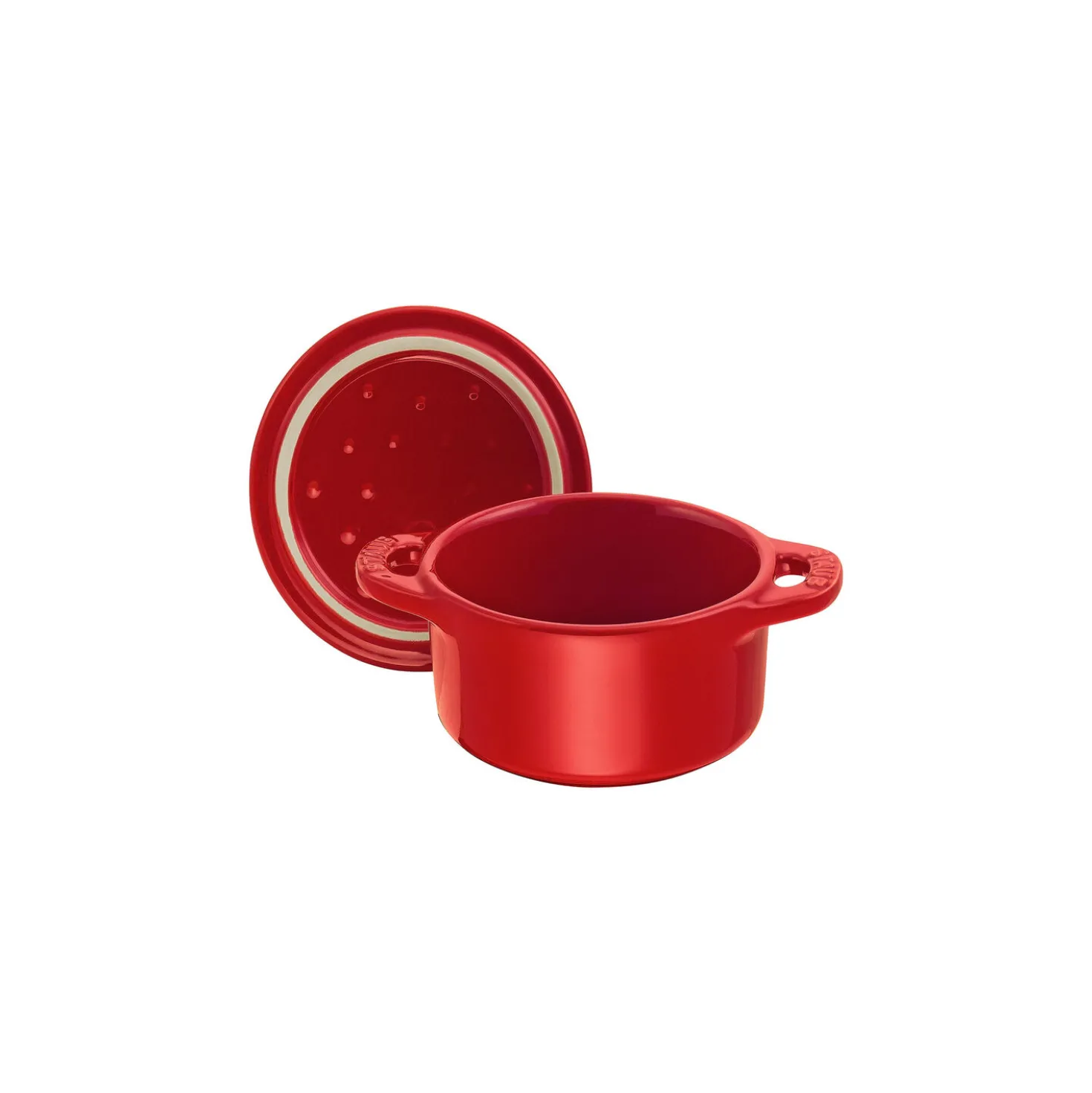 Mini Cocotte 10 cm, Rond(e), Cerise, Céramique