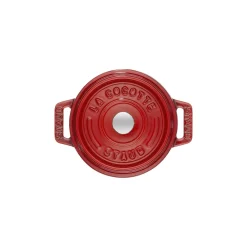 Mini Cocotte 10 cm, Rond(e), Cerise, Fonte