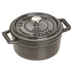 Mini Cocotte 10 cm, Rond(e), Gris graphite, Fonte