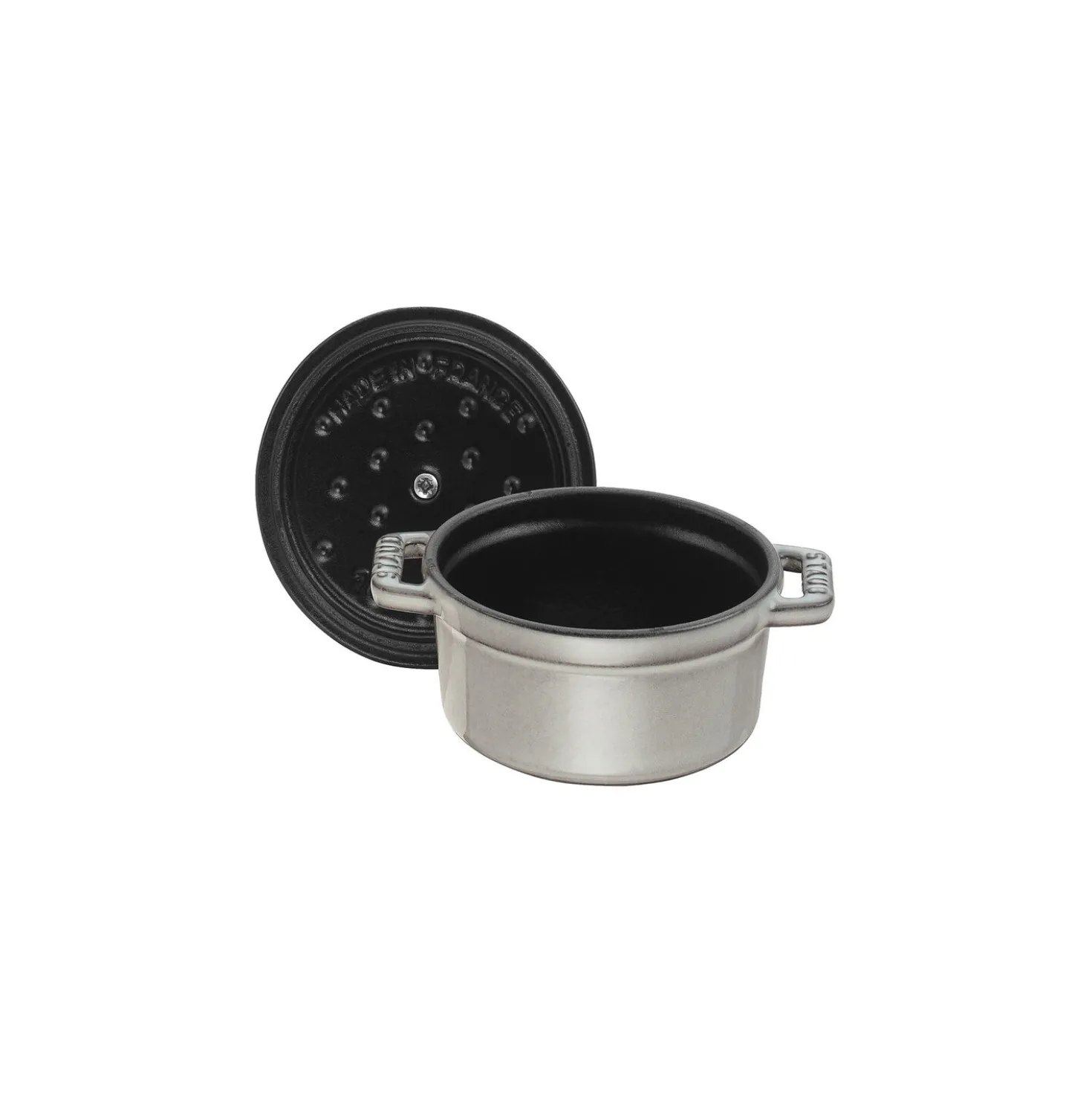 Mini Cocotte 10 cm, Rond(e), Gris graphite, Fonte
