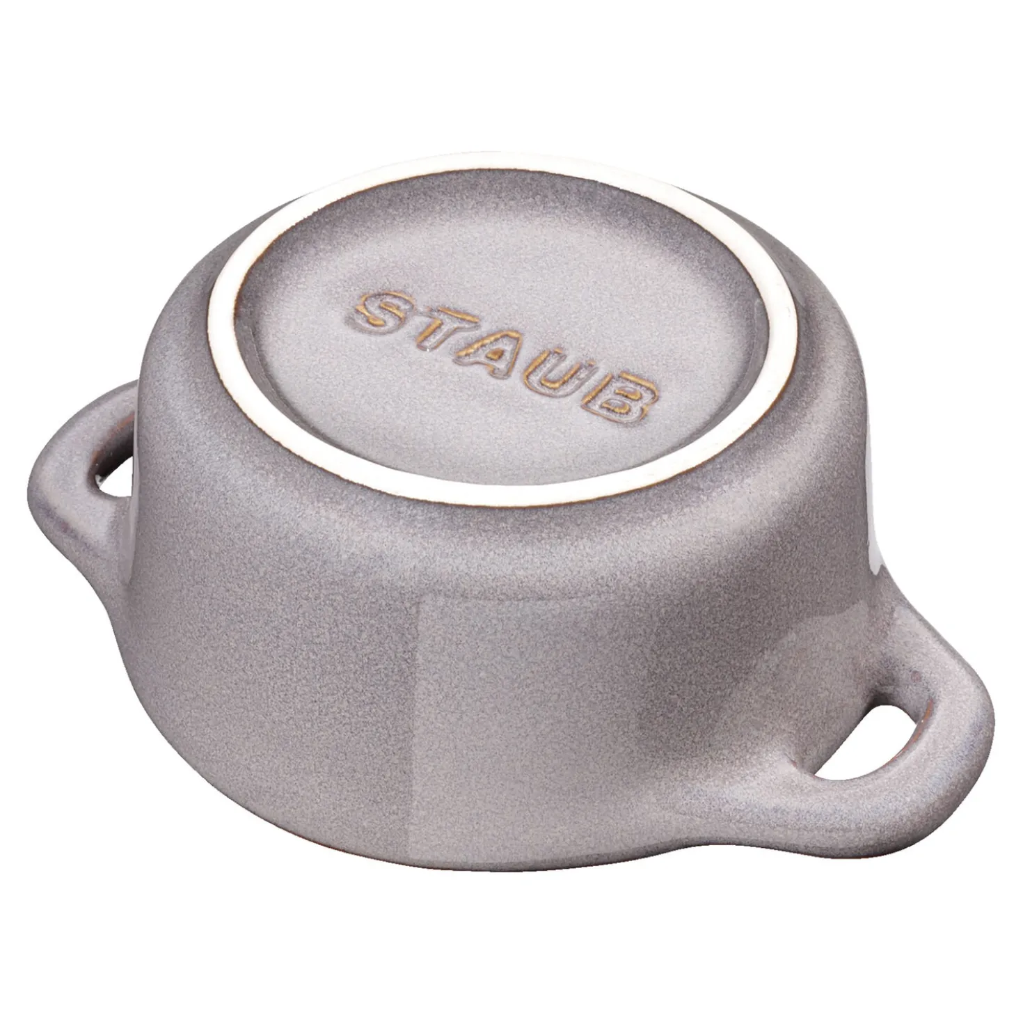Mini Cocotte 10 cm, Rond(e), Gris antique, Céramique