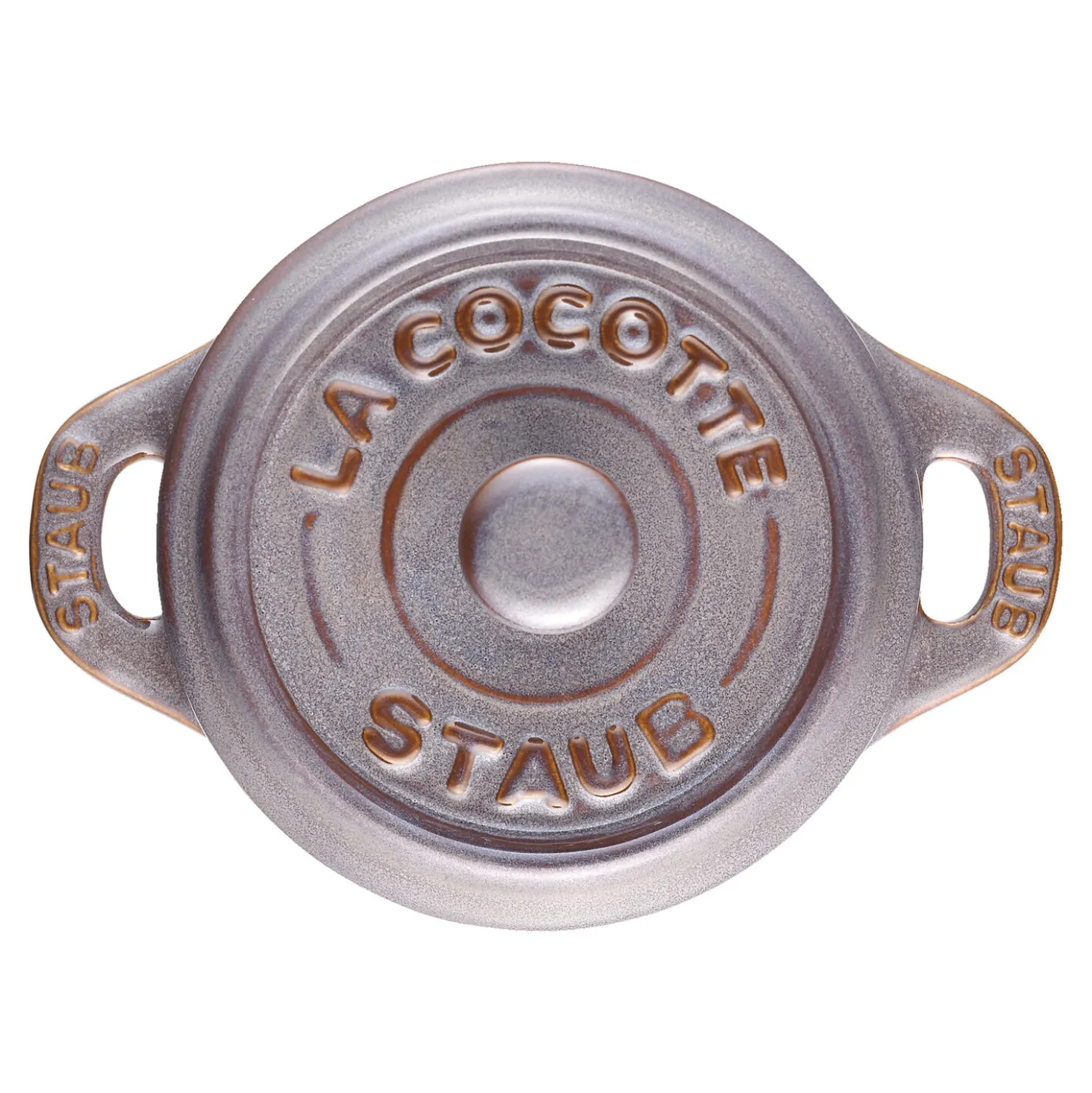 Mini Cocotte 10 cm, Rond(e), Gris antique, Céramique