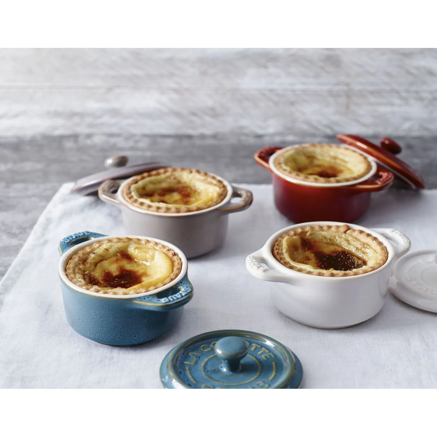 Mini Cocotte 10 cm, Rond(e), Gris antique, Céramique