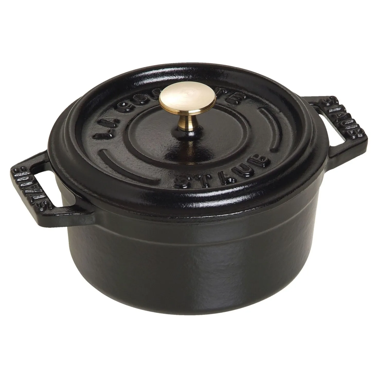 Mini Cocotte 10 cm, Rond(e), Noir mat, Fonte