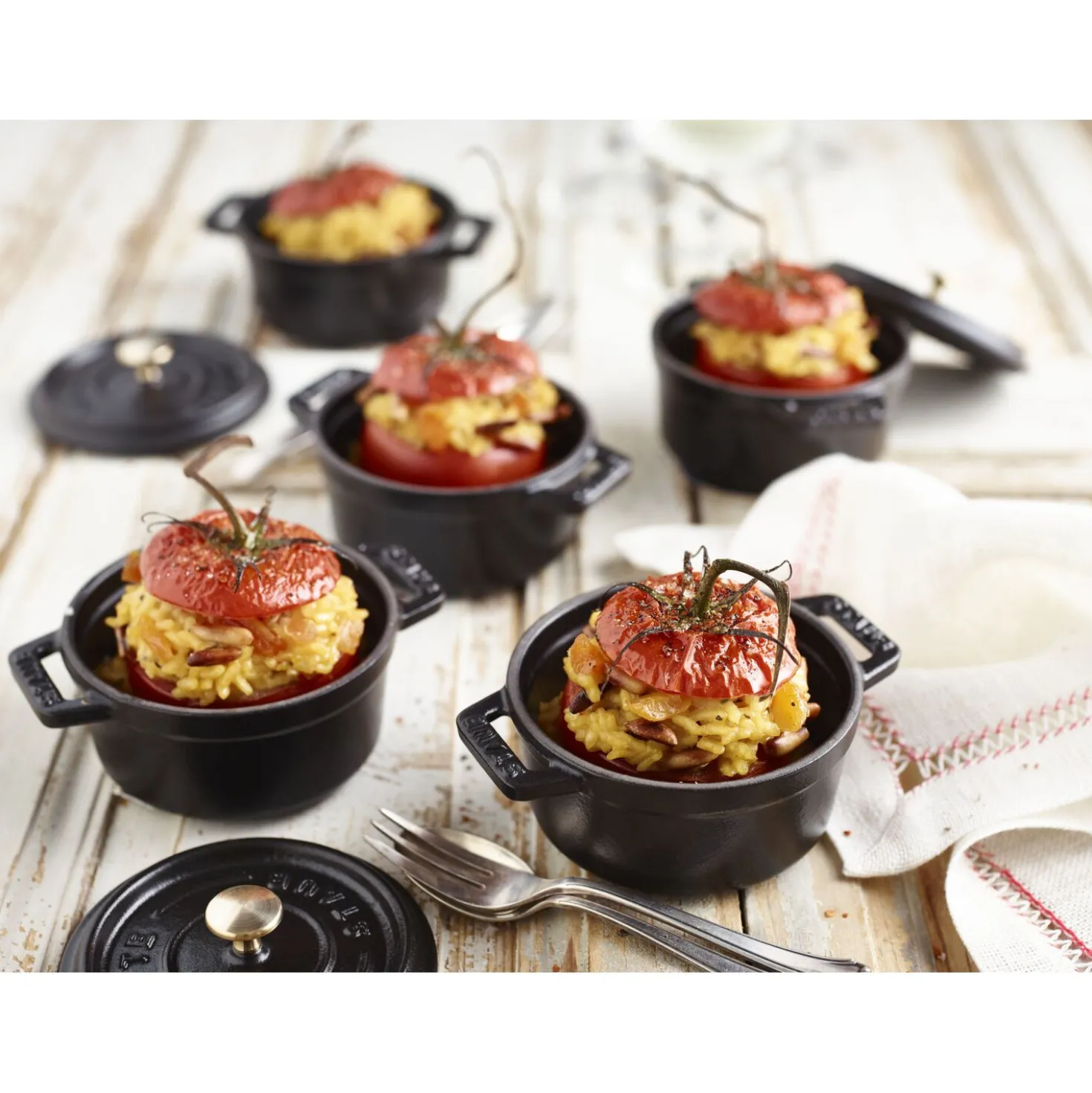Mini Cocotte 10 cm, Rond(e), Noir mat, Fonte