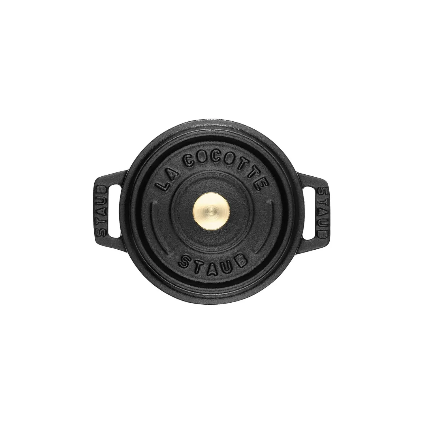 Mini Cocotte 10 cm, Rond(e), Noir mat, Fonte