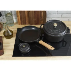 Mini Cocotte 10 cm, Rond(e), Noir mat, Fonte
