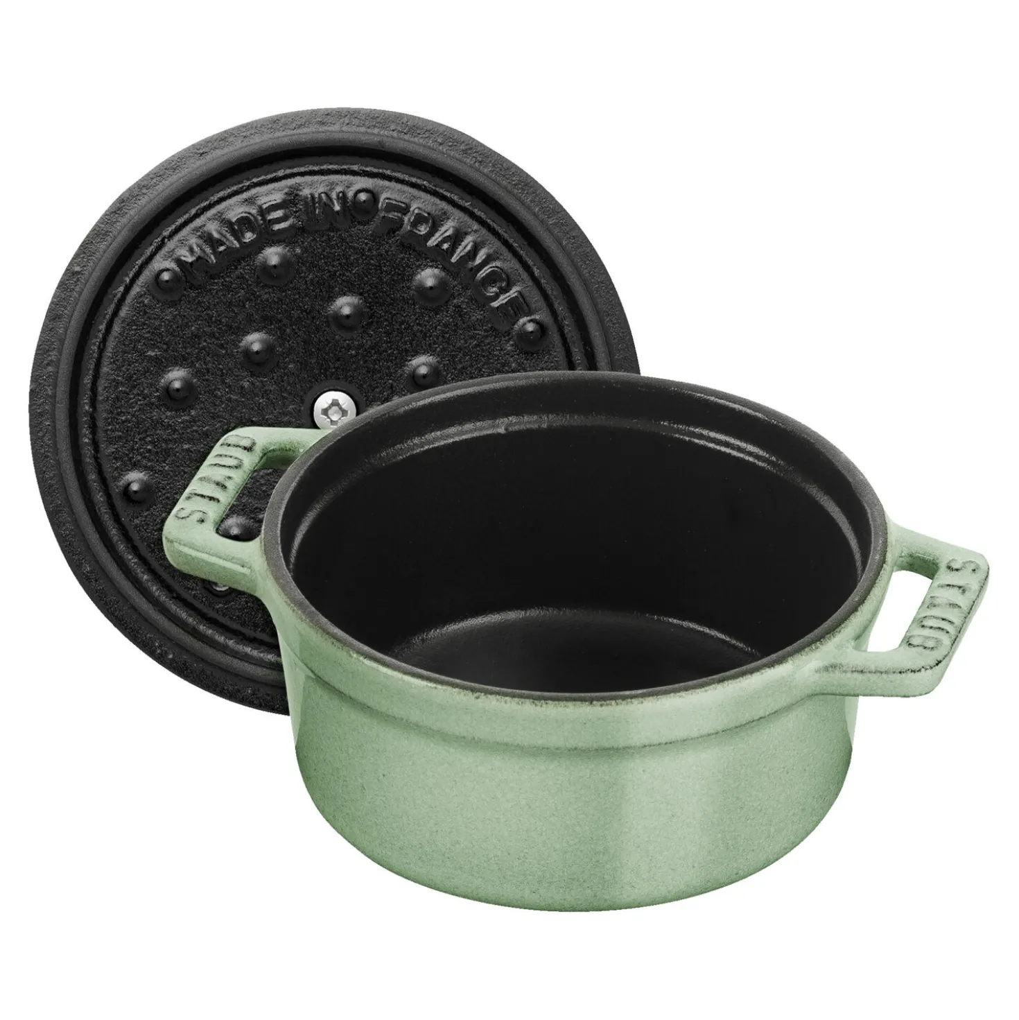 Mini Cocotte 10 cm, Rond(e), Sauge, Fonte