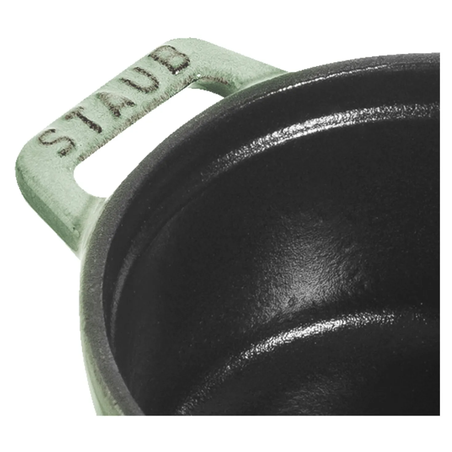 Mini Cocotte 10 cm, Rond(e), Sauge, Fonte