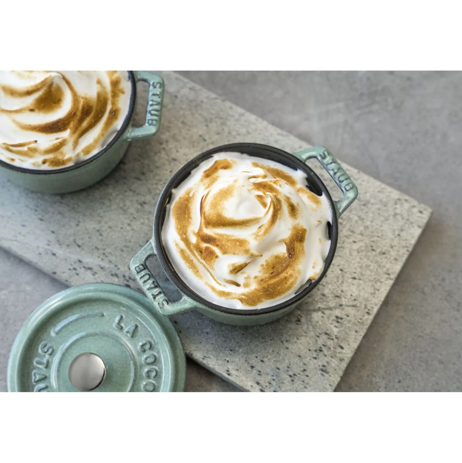 Mini Cocotte 10 cm, Rond(e), Sauge, Fonte