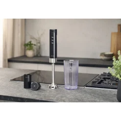 Mixeur plongeant sans fil avec balance digitale, 4-pcs, noir