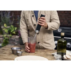 Mixeur plongeant sans fil avec balance digitale, 4-pcs, noir