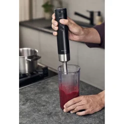 Mixeur plongeant sans fil avec balance digitale, 4-pcs, noir