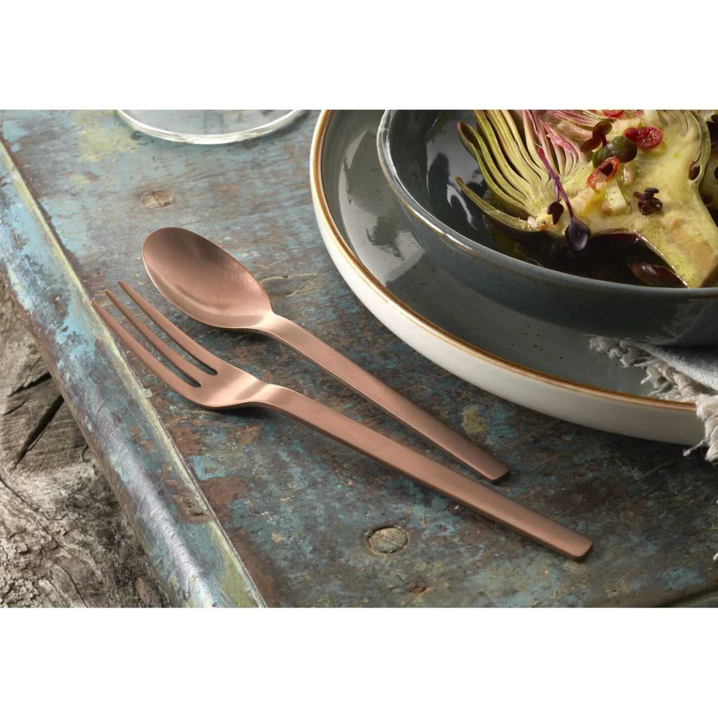 Ménagère vintage 30-pcs, Revêtement PVD