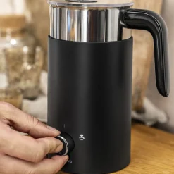 Mousseur à lait, 400 ml, Noir mat