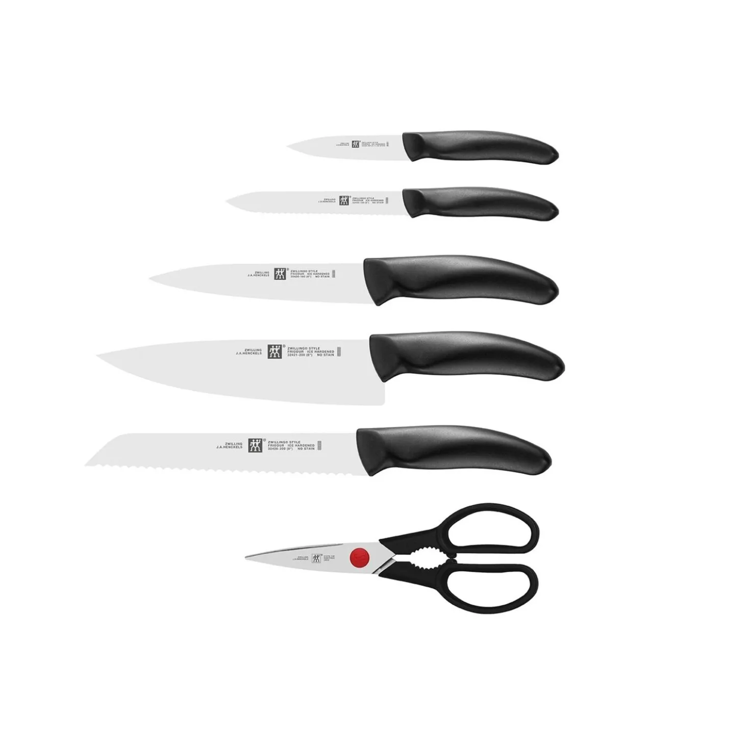 7-pcs, Bloc de couteaux, Anthracite
