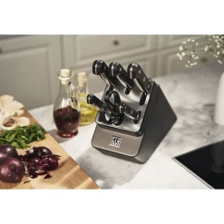 7-pcs, Bloc de couteaux, Anthracite