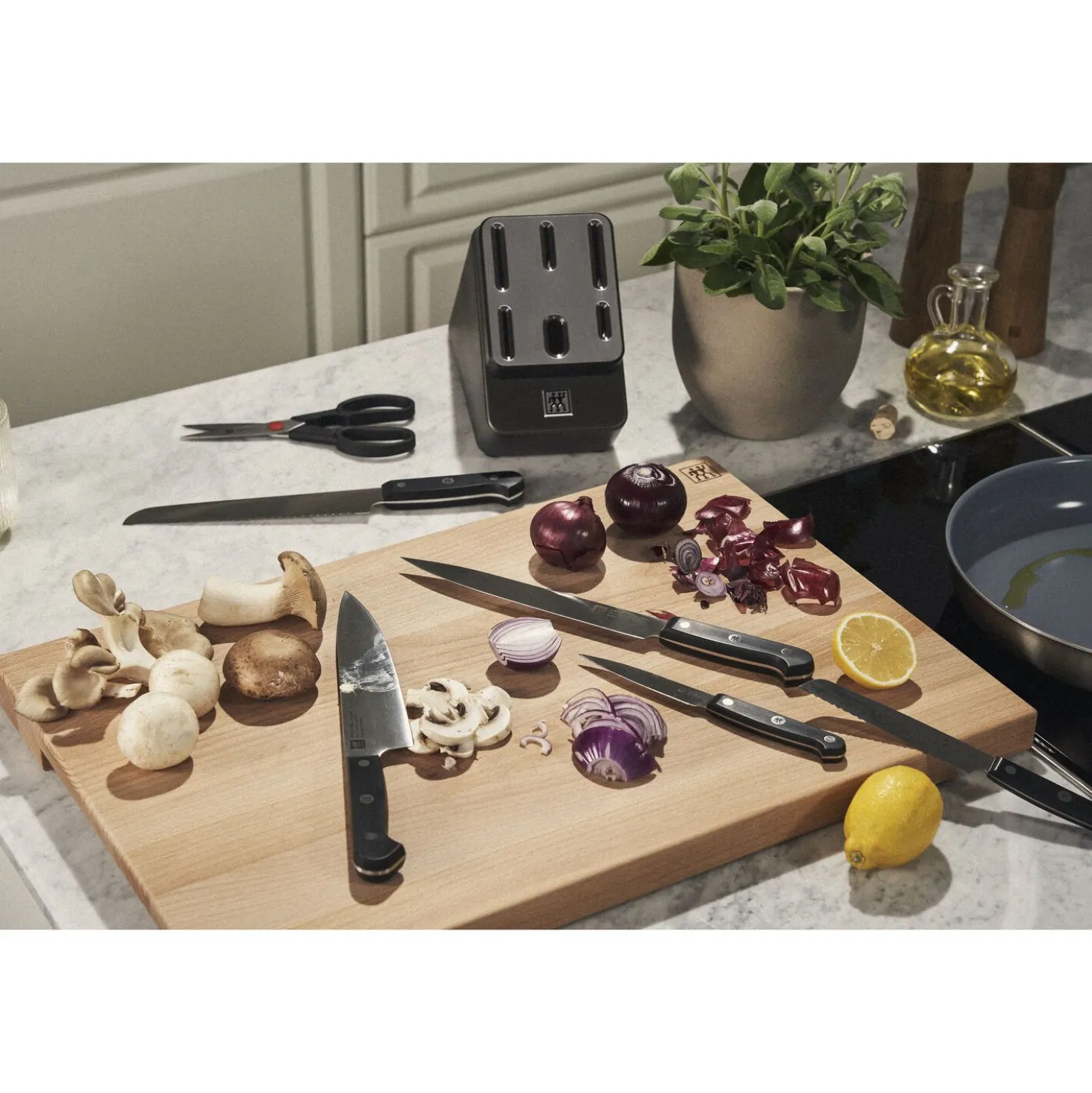 7-pcs, Bloc de couteaux, Anthracite