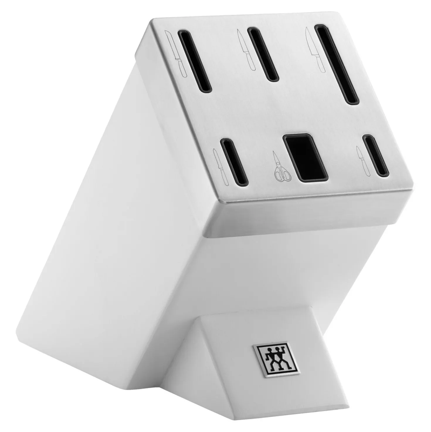 7-pcs, Bloc de couteaux, Blanc
