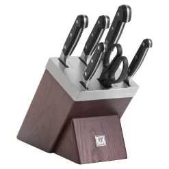 7-pcs, Bloc de couteaux, Brun