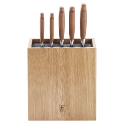 6-pcs, Bloc de couteaux, Brun