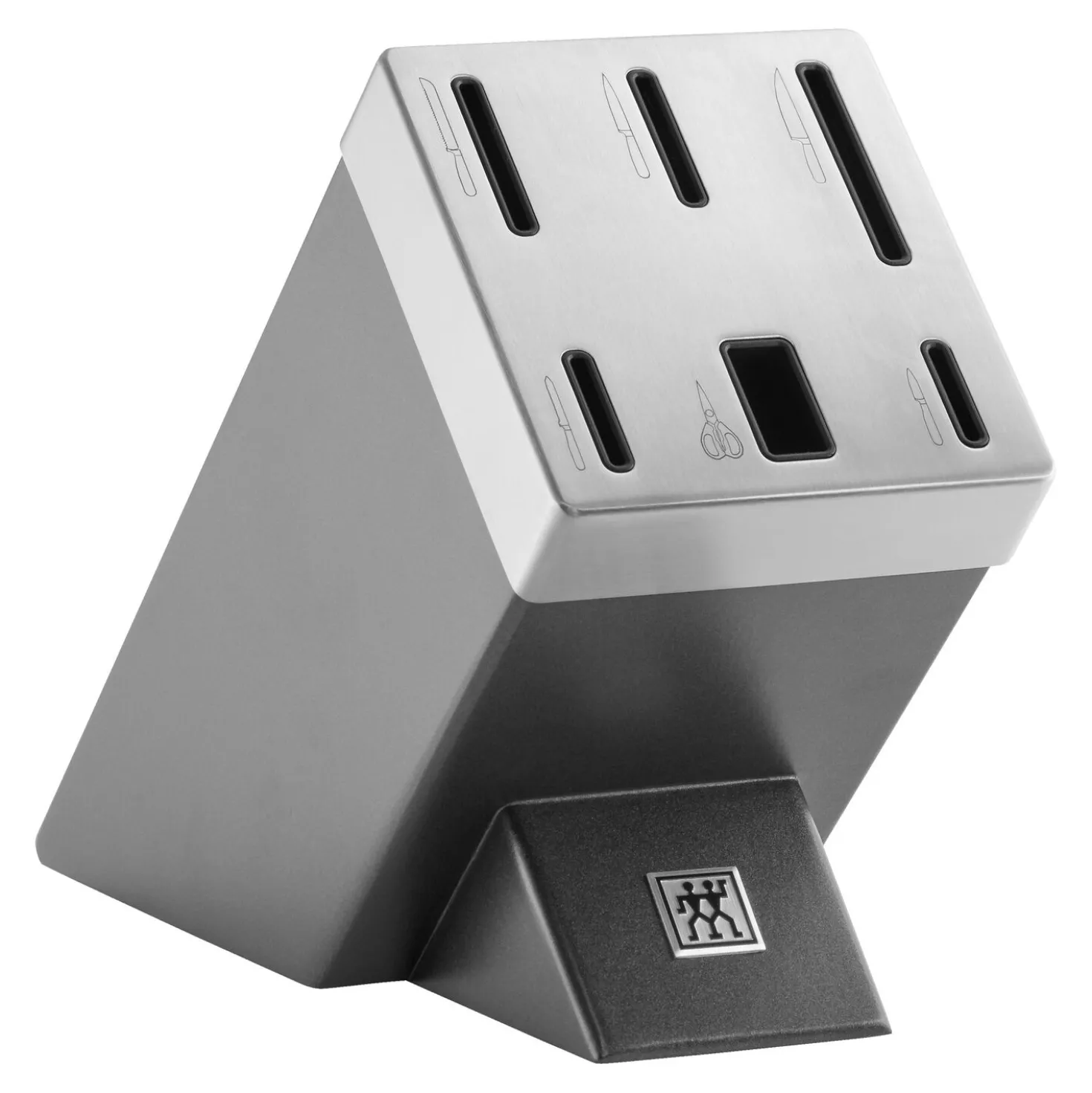 7-pcs, Bloc de couteaux, Gris