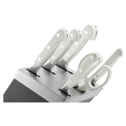 7-pcs, Bloc de couteaux, Noir mat
