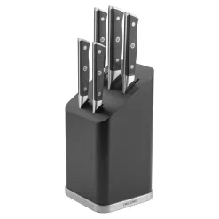 6-pcs, Bloc de couteaux, Noir mat