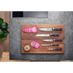 6-pcs, Bloc de couteaux, Noir mat