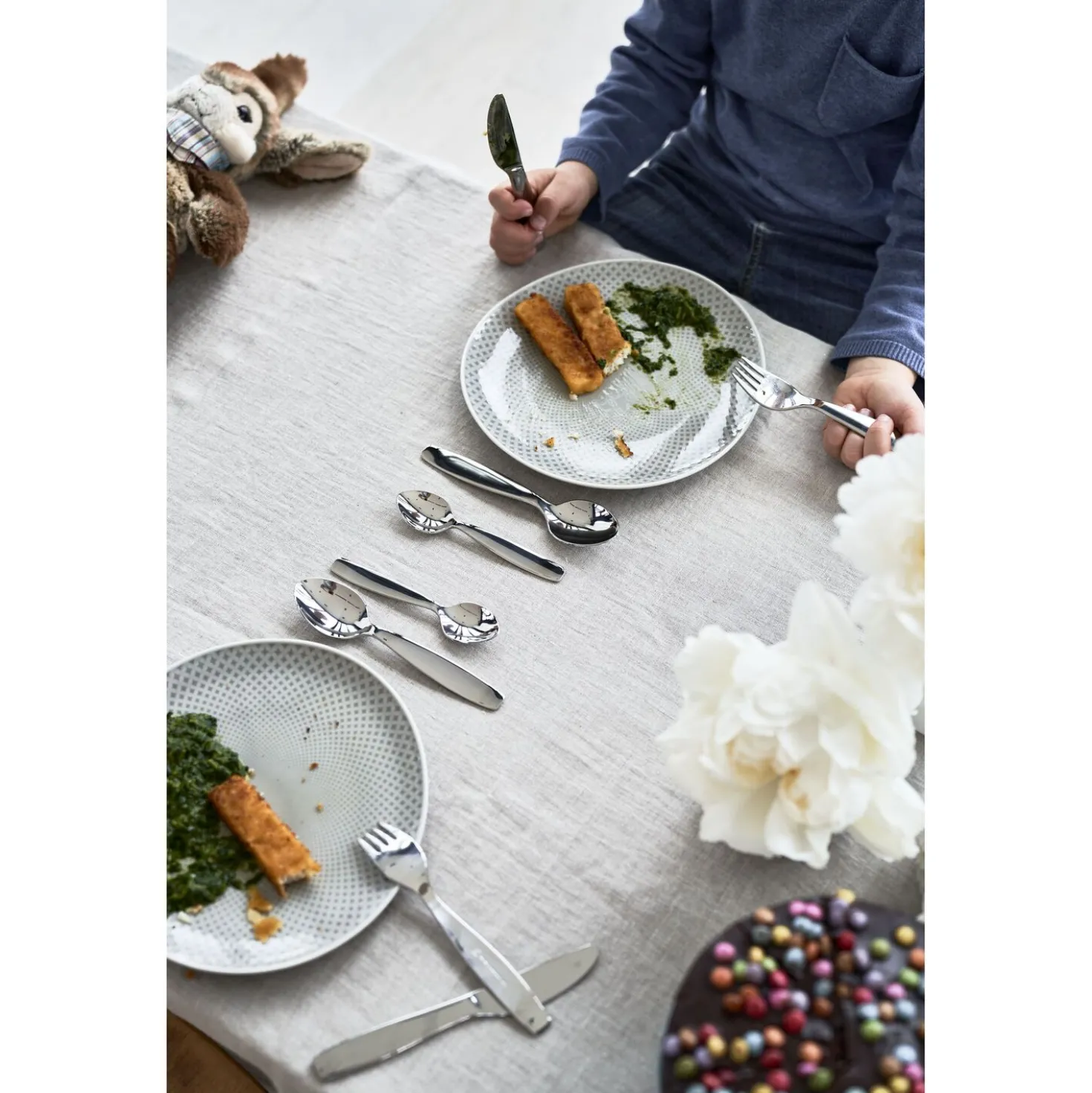 4-pcs, Couverts pour enfants, Argent
