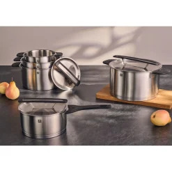 5-pcs, Set de casseroles, Argent