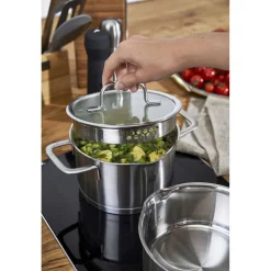 4-pcs, Set de casseroles, Argent