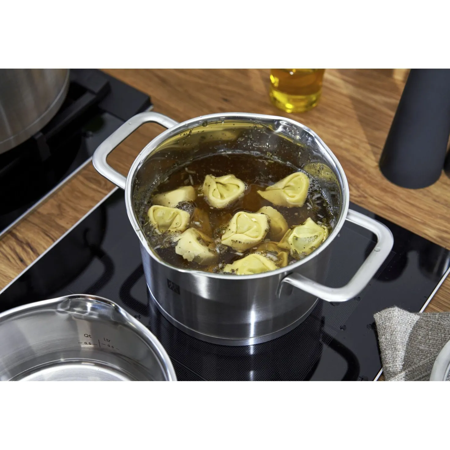 5-pcs, Set de casseroles, Argent