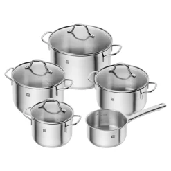 5-pcs, Set de casseroles, Argent