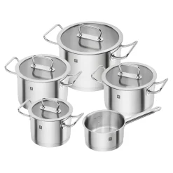 5-pcs, Set de casseroles, Argent