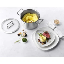 5-pcs, Set de casseroles, Argent