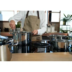 5-pcs, Set de casseroles, Argent