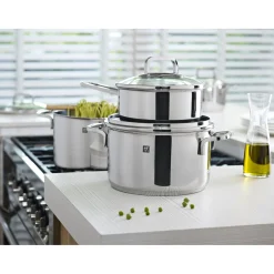 5-pcs, Set de casseroles, Argent