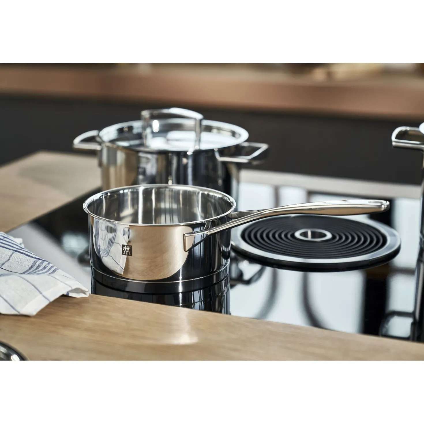 5-pcs, Set de casseroles, Argent