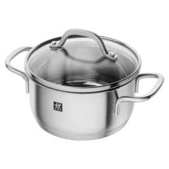 4-pcs, Set de casseroles et poêles, Argent