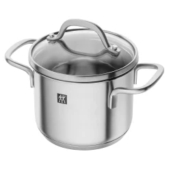 4-pcs, Set de casseroles et poêles, Argent