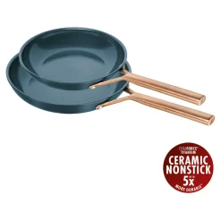 2-pcs, Set de poêles, Bleu