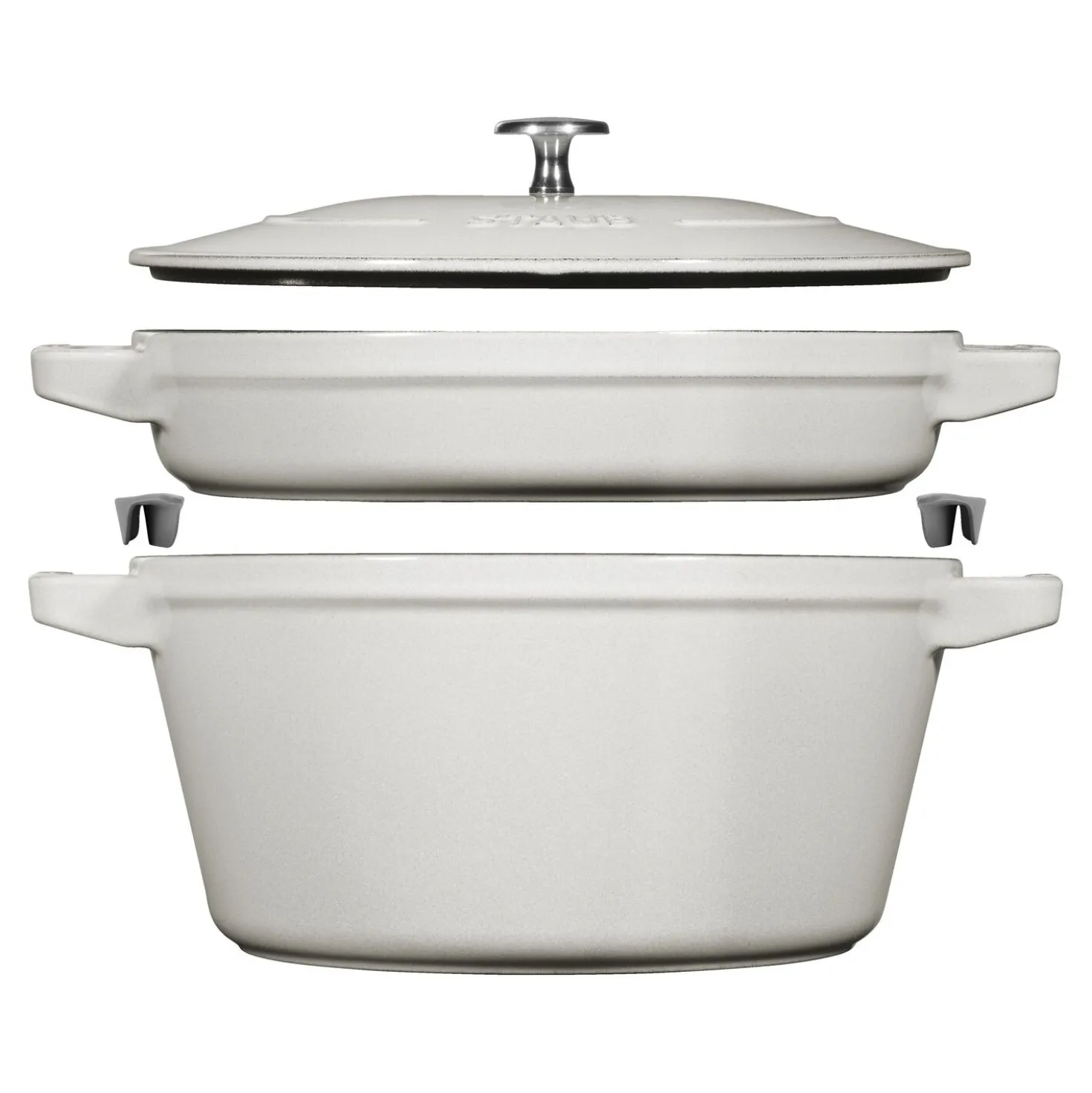 2-pcs, Set empilable, Truffe blanche