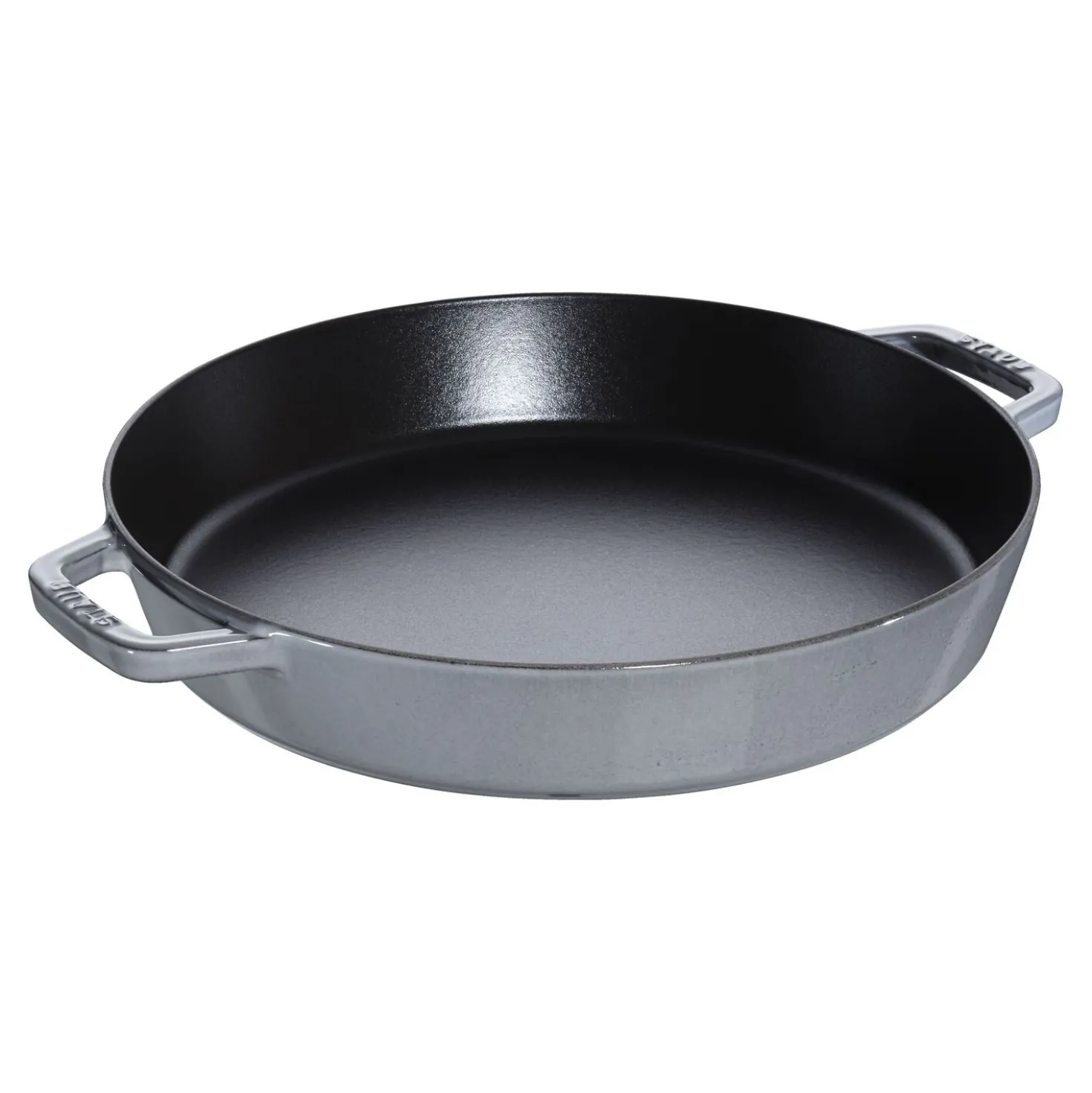 Plat à paella 34 cm, Fonte, Gris graphite