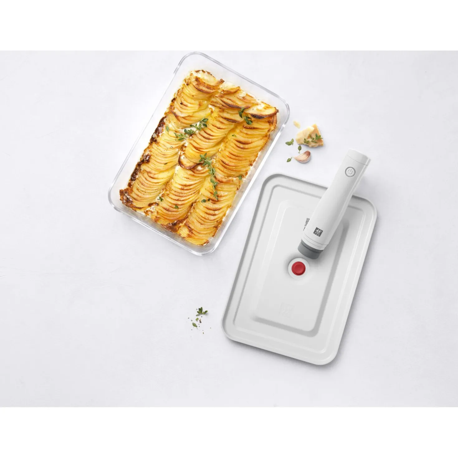 Plat sous vide, Verre, Rouge