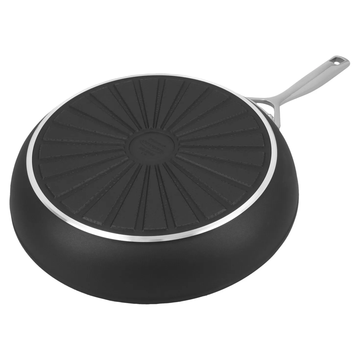 Poêle 28 cm, Aluminium, Noir argenté