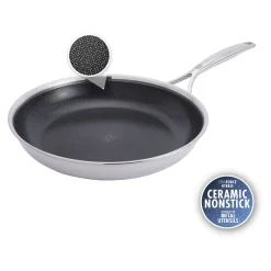 Poêle 30 cm, Inox 18/10, Argent