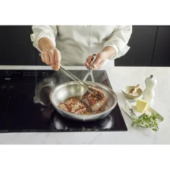 Poêle 24 cm, Inox 18/10, Argent
