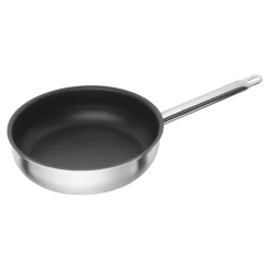Poêle 26 cm, Inox 18/10, Noir argenté